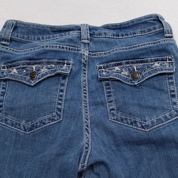 Lee Slender Secret Casual Zip Button Denim Medium Wash Jeans Womens Size 10 Blue - Picture 7 of 8